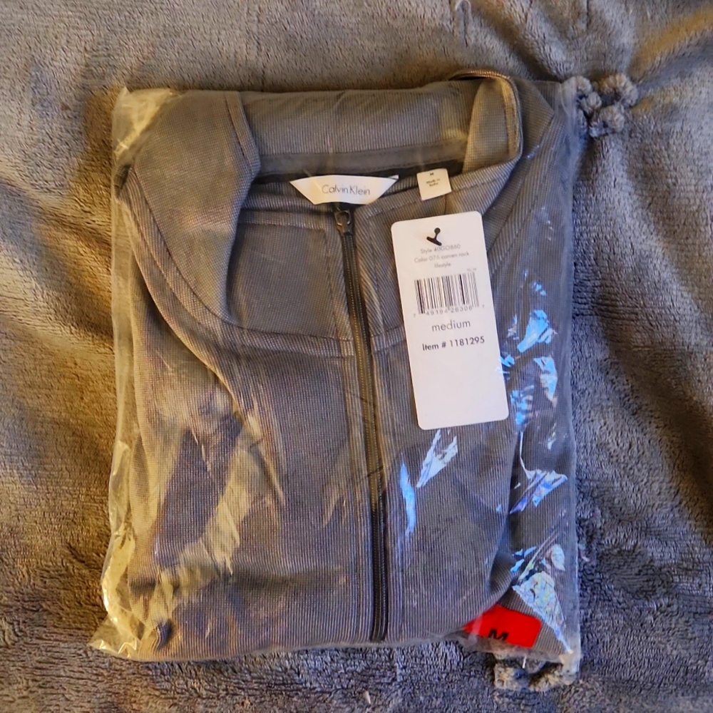 Nwt Men's Calvin Klein 1/4 Zip Pullover SZ M